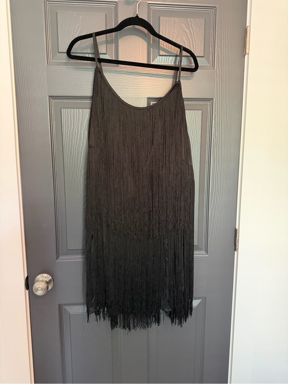 ASOS Curve Black Fringe Mini Dress